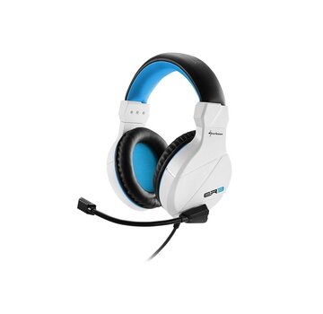 Sharkoon RUSH ER3 Headset Bedraad Hoofdband Gamen Zwart, Blauw, Wit