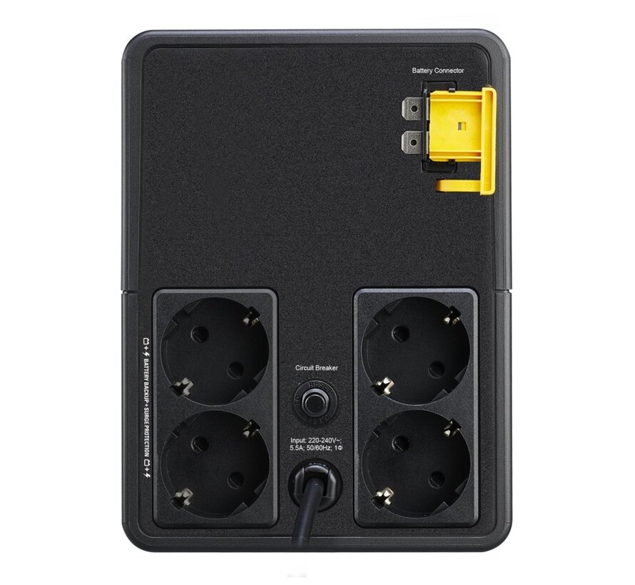 Easy-UPS BVX1200LI-GR | 1200 VA / 650 W | 4x Schuko Stopcontacten | AVR Spanningsregeling | LED-statusindicator | Tower UPS