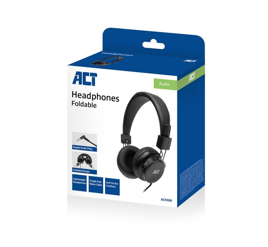 AC9300 | On-Ear Bedrade 3,5mm Koptelefoon | Zwart