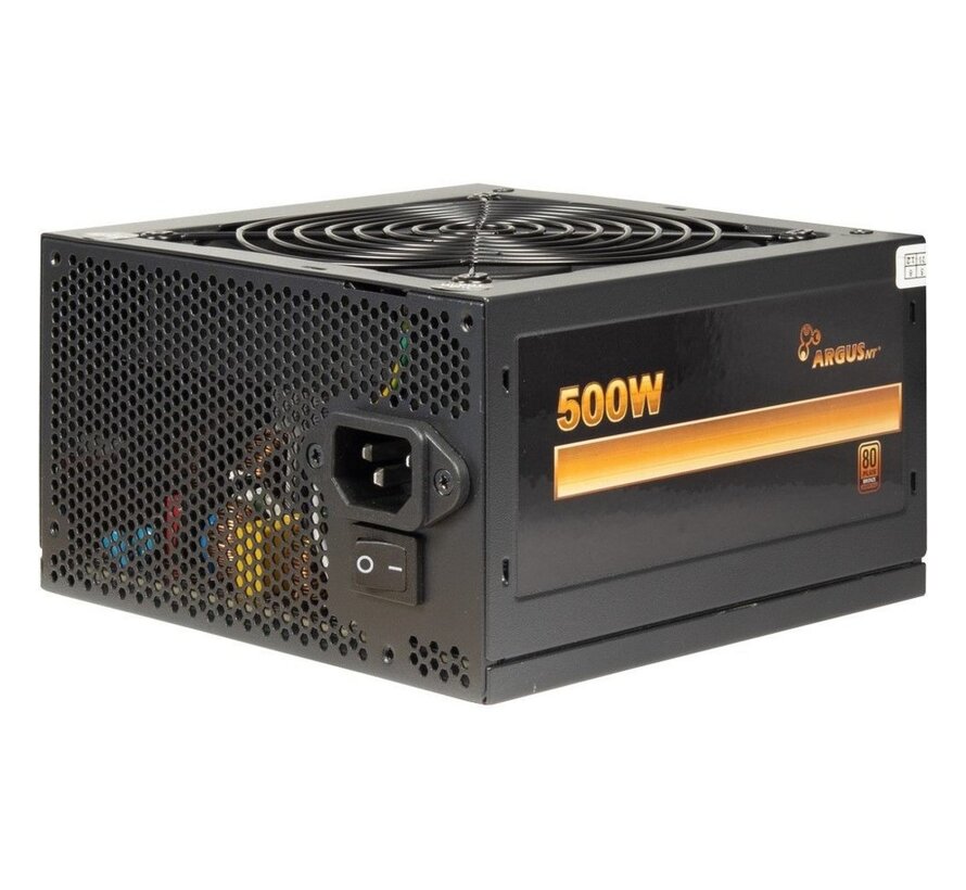 ArgusNT BPS-500 | 500 Watt Bronze ATX PSU | Power Supply | Voeding