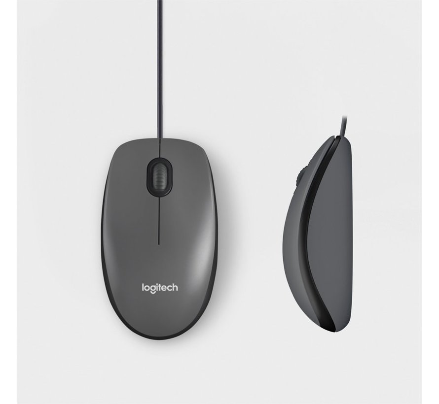 M100 | Ambidextrous Bedrade Muis | USB-A | 1000 DPI | Zwart