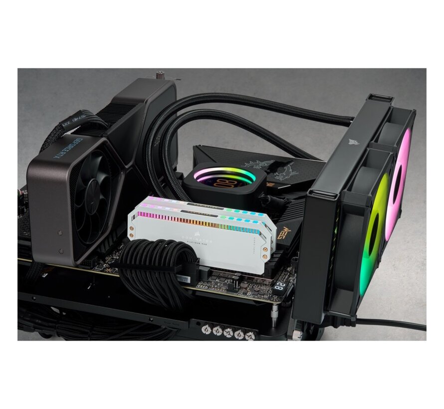 Dominator Platinum RGB Wit | 32GB 2x16GB DDR5 | 5600MHz | DIMM | CL40 | Geheugenmodule | RAM