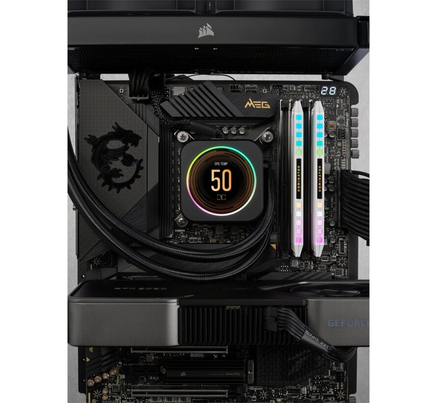 Dominator Platinum RGB Wit | 32GB 2x16GB DDR5 | 5600MHz | DIMM | CL40 | Geheugenmodule | RAM