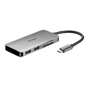 D-LINK D-Link DUB-M610 | Docking Station & Poortreplicator | USB-C 3.2 Gen 1 | Aluminium/Zwart