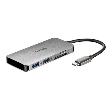 D-LINK D-Link DUB-M610 | Docking Station & Poortreplicator | USB-C 3.2 Gen 1 | Aluminium/Zwart