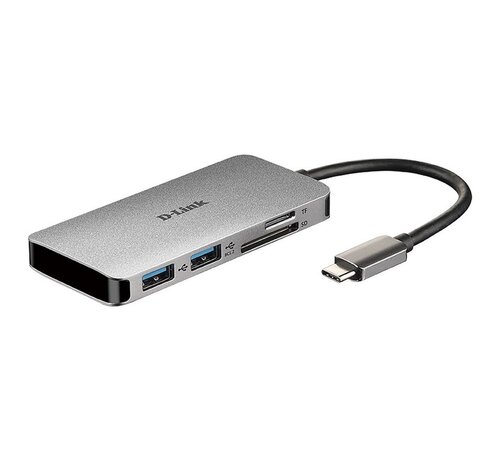 D-LINK D-Link DUB-M610 | Docking Station & Poortreplicator | USB-C 3.2 Gen 1 | Aluminium/Zwart