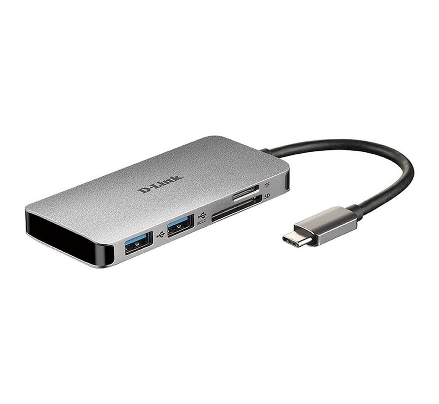 D-Link DUB-M610 | Docking Station & Poortreplicator | USB-C 3.2 Gen 1 | Aluminium/Zwart