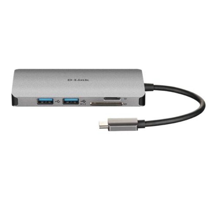 D-Link DUB-M610 | Docking Station & Poortreplicator | USB-C 3.2 Gen 1 | Aluminium/Zwart