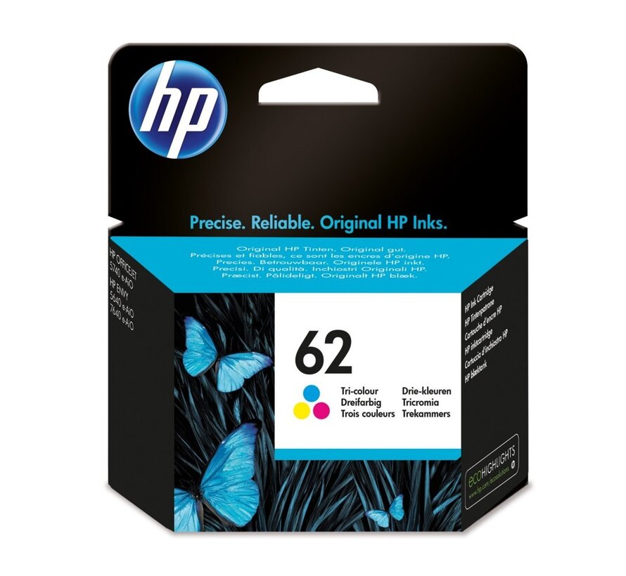 HP 62 | Originele Drie-Kleuren Inktcartridge