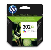 Hewlett Packard HP 302XL originele high-capacity drie-kleuren inktcartridge