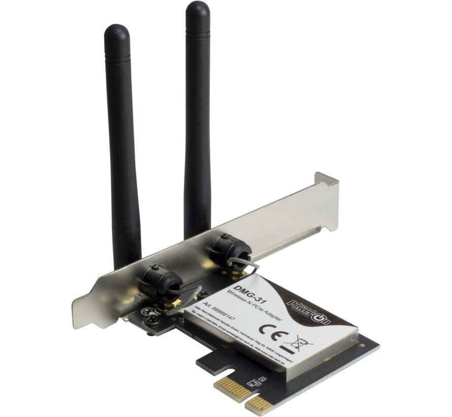 DMG-31 | Interne WLAN-adapter | PCIe x1 | Wi-Fi 4 (802.11n) | 300 Mbps | 2x 3dBi antennes