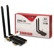 Inter-Tech DMG-36 Interne Adapter | WLAN: 802.11 a/b/g/n/ac/ax (Wi-Fi 6E) | Tot 5400 Mbit/s | Bluetooth 5.2