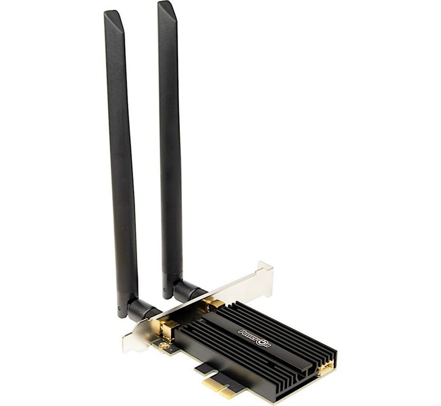 DMG-36 Interne Adapter | WLAN: 802.11 a/b/g/n/ac/ax (Wi-Fi 6E) | Tot 5400 Mbit/s | Bluetooth 5.2