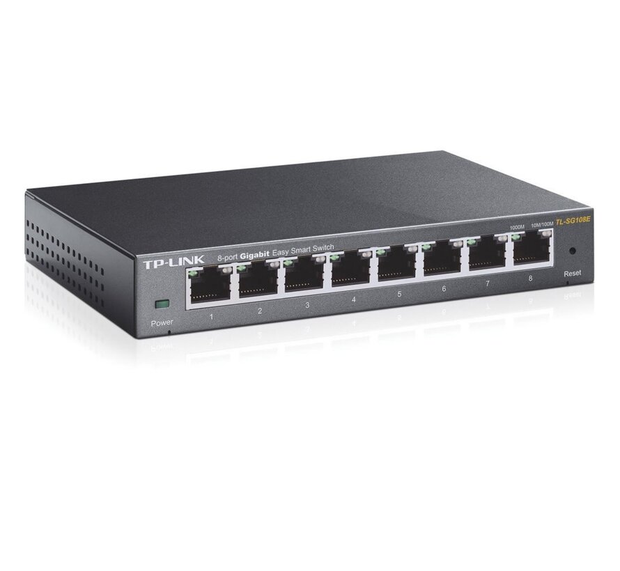 TL-SG108E Managed L2 Gigabit Ethernet (10/100/1000) Zwart