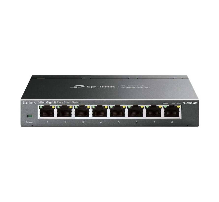 TL-SG108E Managed L2 Gigabit Ethernet (10/100/1000) Zwart