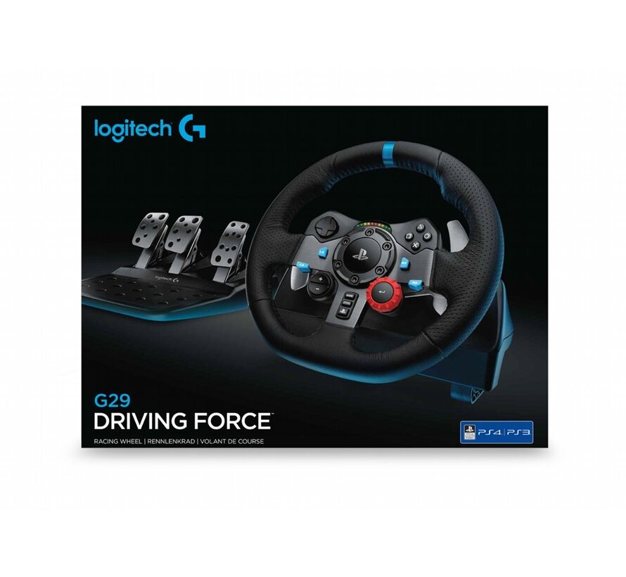 G29 Driving Force Stuurwiel + Pedalen | Force Feedback | 900° Rotatie | USB 2.0 | Compatibel met PC, PS3, PS4, PS5