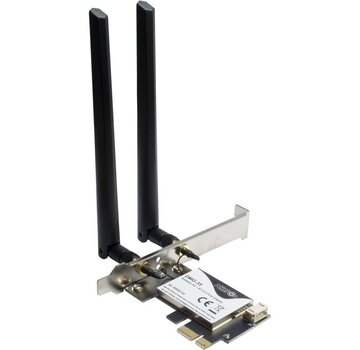 Inter-Tech DMG-35 | Wi-Fi 6 & Bluetooth 5.0 PCIe Adapter | 3000 Mbps | Dual-band (2,4 GHz / 5 GHz) | Intel AX200 Chipset | PCIe x1