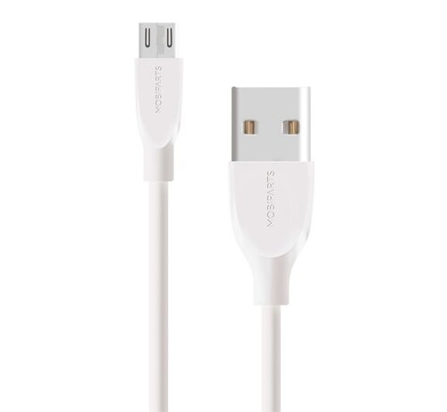 Mobiparts | Micro-USB naar USB Kabel | 2A | 0,5m | Wit