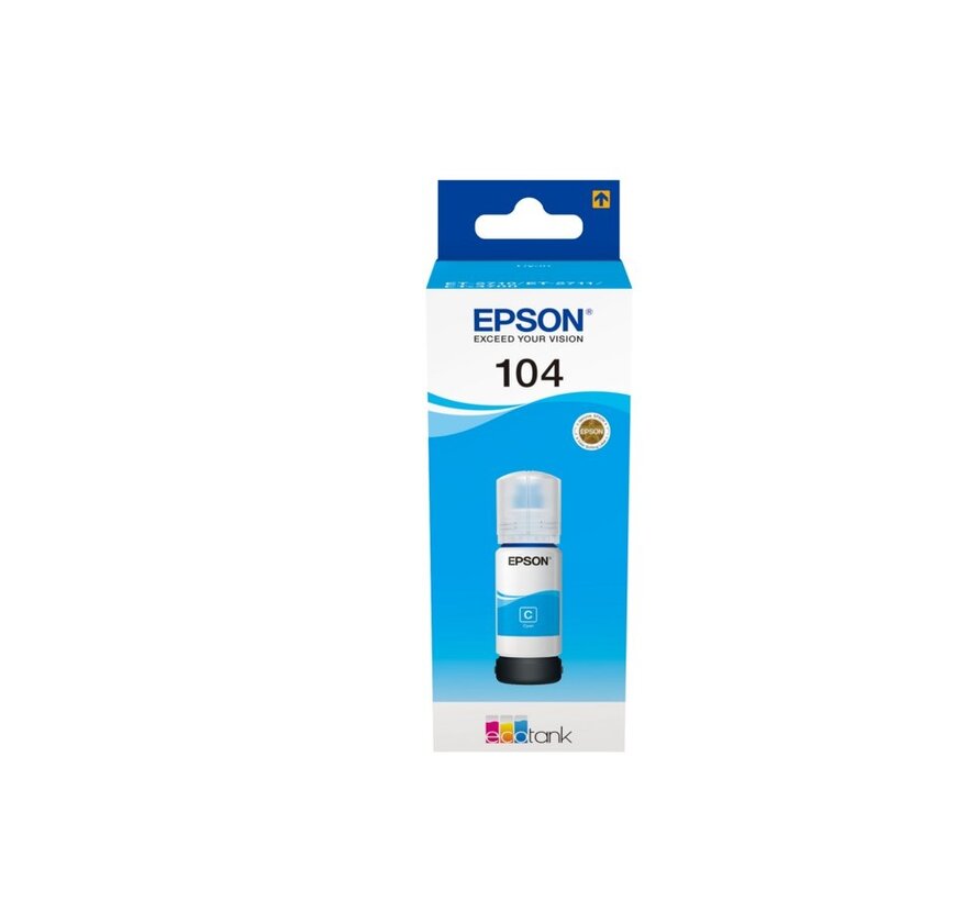 104 EcoTank Inktfles | Kleur: Cyaan | Compatibel met  EcoTank-printers