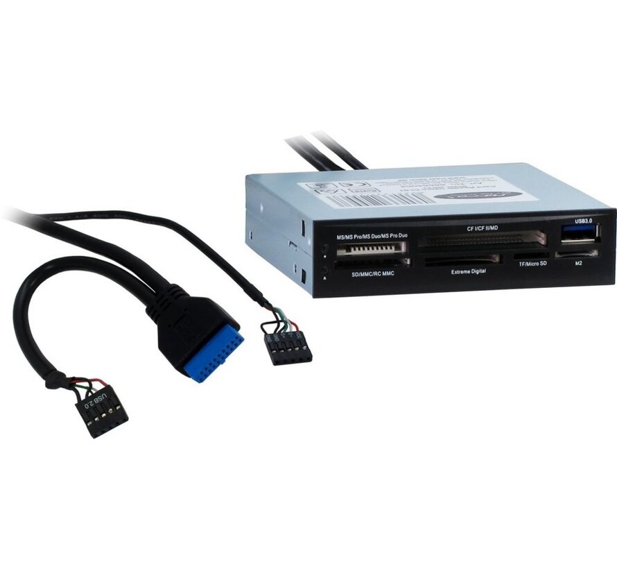 CI-01 geheugenkaartlezer USB 3.2 Gen 1 (3.1 Gen 1) Intern Zwart