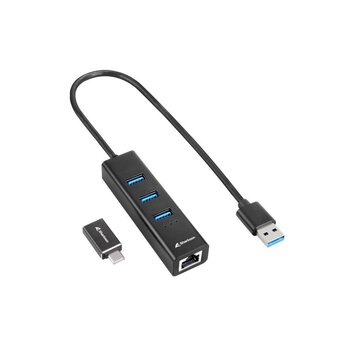 Sharkoon 4044951037575 notebook dock & poortreplicator Draadloos USB 3.2 Gen 1 (3.1 Gen 1) Type-C Zwart