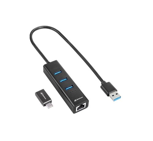 Sharkoon 4044951037575 notebook dock & poortreplicator Draadloos USB 3.2 Gen 1 (3.1 Gen 1) Type-C Zwart