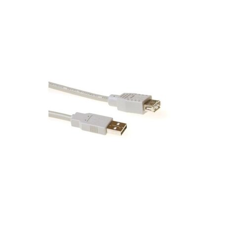 ACT | USB 2.0 Verlengkabel | USB-A Male naar USB-A Female | Ivoor