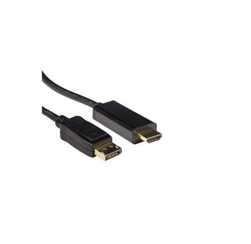 ACT AK3992 video kabel adapter 5 m DisplayPort HDMI Zwart