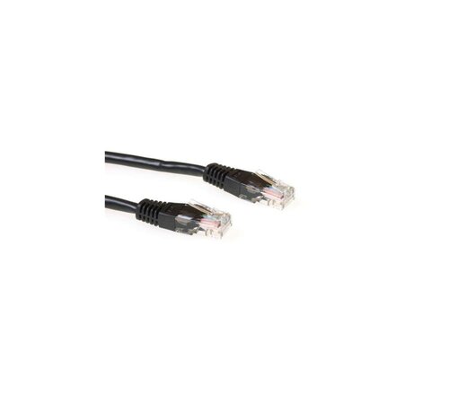 ACT Zwarte 5 meter UTP CAT5E patchkabel met RJ45 connectoren