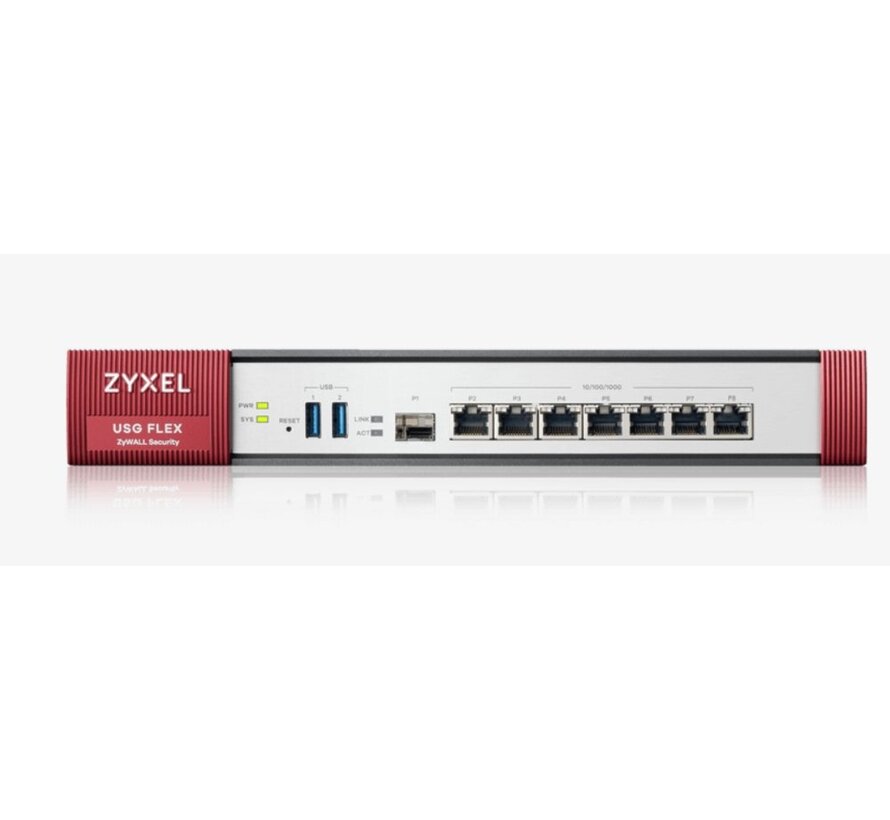 Zyxel USG Flex 500 | Next-Gen Firewall | 7x Gigabit LAN/WAN | 1x SFP | 2,3 Gbps SPI | 810 Mbps VPN | Nebula Cloudbeheer | 1U Rackmount