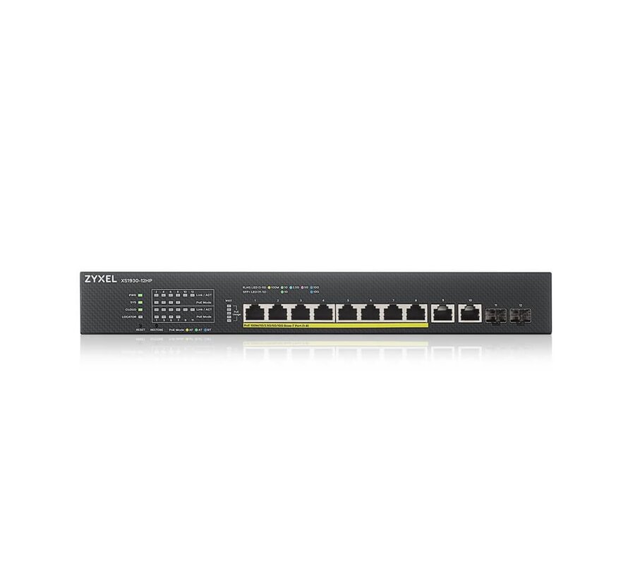 Zyxel XS1930-12HP Managed L3 10G Ethernet Switch | 12-Poorts | Power over Ethernet (PoE)
