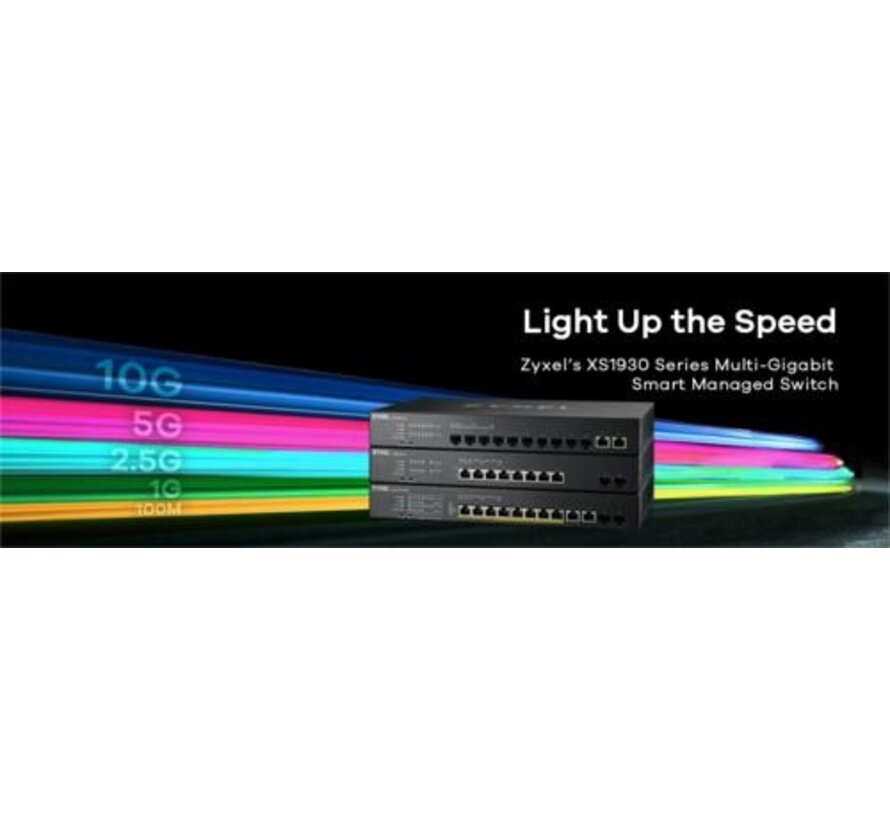 Zyxel XS1930-12HP Managed L3 10G Ethernet Switch | 12-Poorts | Power over Ethernet (PoE)