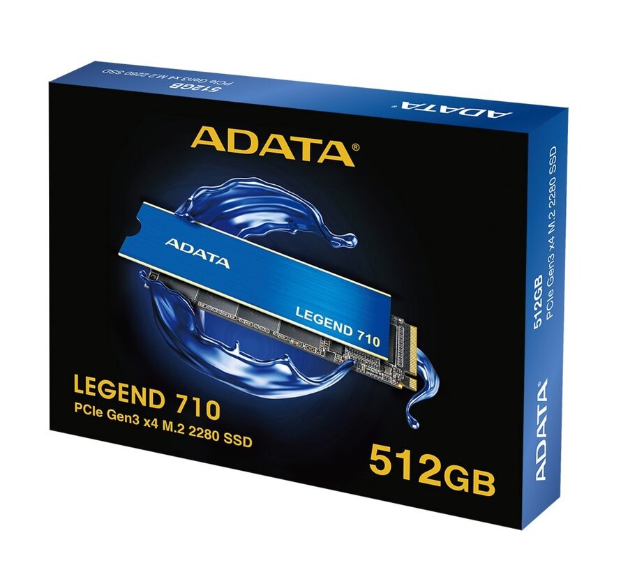 ADATA Legend 710 | 512GB NVMe SSD | M.2 Gen3 | 2.400MB/s Lezen | 1.600MB/s Schrijven