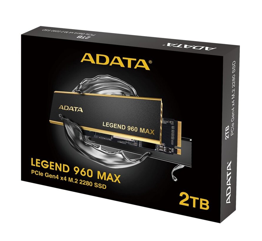 ADATA Legend 960 Max | 2TB NVMe SSD | M.2 | Gen4 | 7.400MB/s Lezen | 6.800MB/s Schrijven