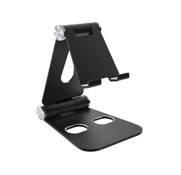 Mobiparts Tablet Stand Holder Metal size L - Zwart