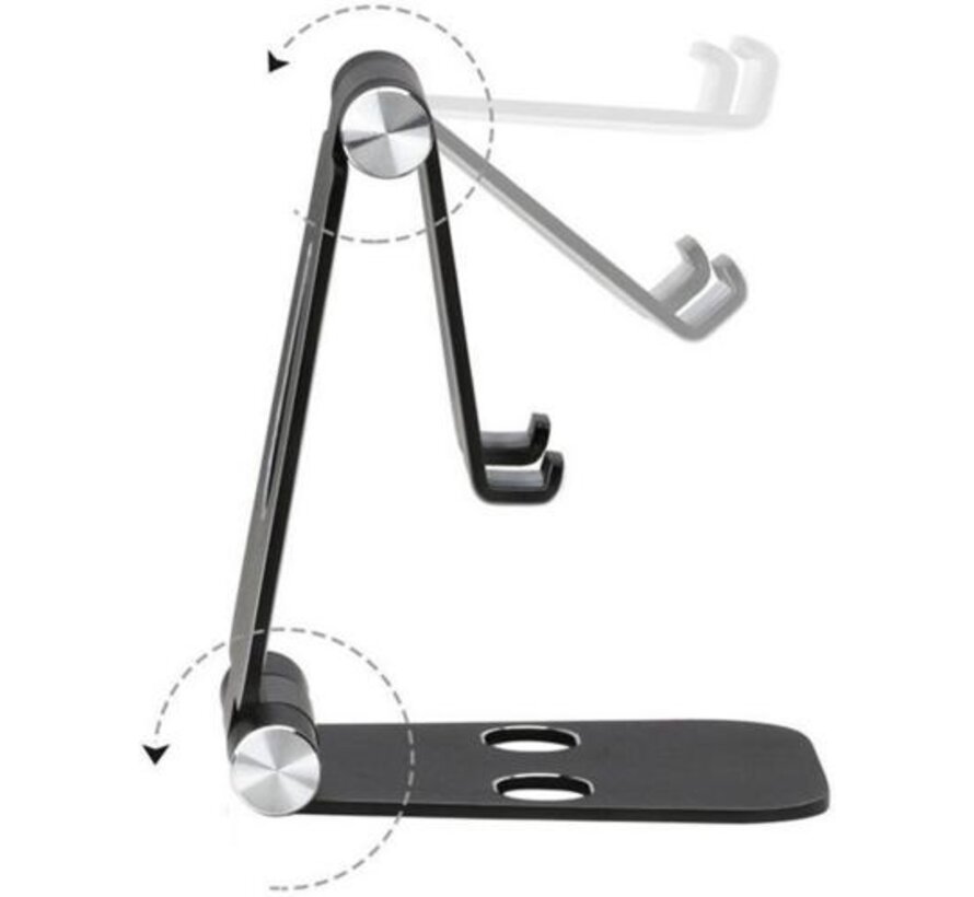 Tablet Stand Holder Metal size L - Zwart