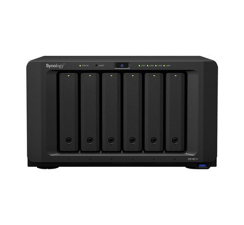Synology DiskStation DS1621+ NAS | 6 Drive Bays | AMD Ryzen V1500B | 4x Gigabit Ethernet | Desktop | Zwart