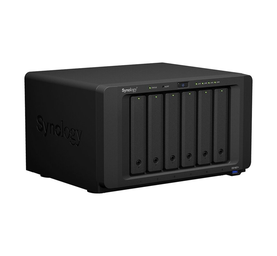 DiskStation DS1621+ NAS | 6 Drive Bays | AMD Ryzen V1500B | 4x Gigabit Ethernet | Desktop | Zwart