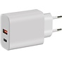 Wall Charger 2-Port 45W with Fast Charge/PD White