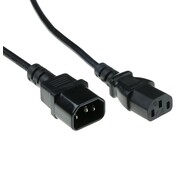 ACT 230V Aansluitkabel | C13 naar C14 | 1,8 m | Zwart | Stroomsnoer voor Apparatuur & UPS