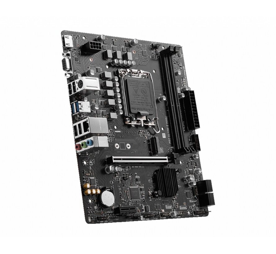 PRO H610M-E DDR4 moederbord Intel H610 LGA 1700 micro ATX