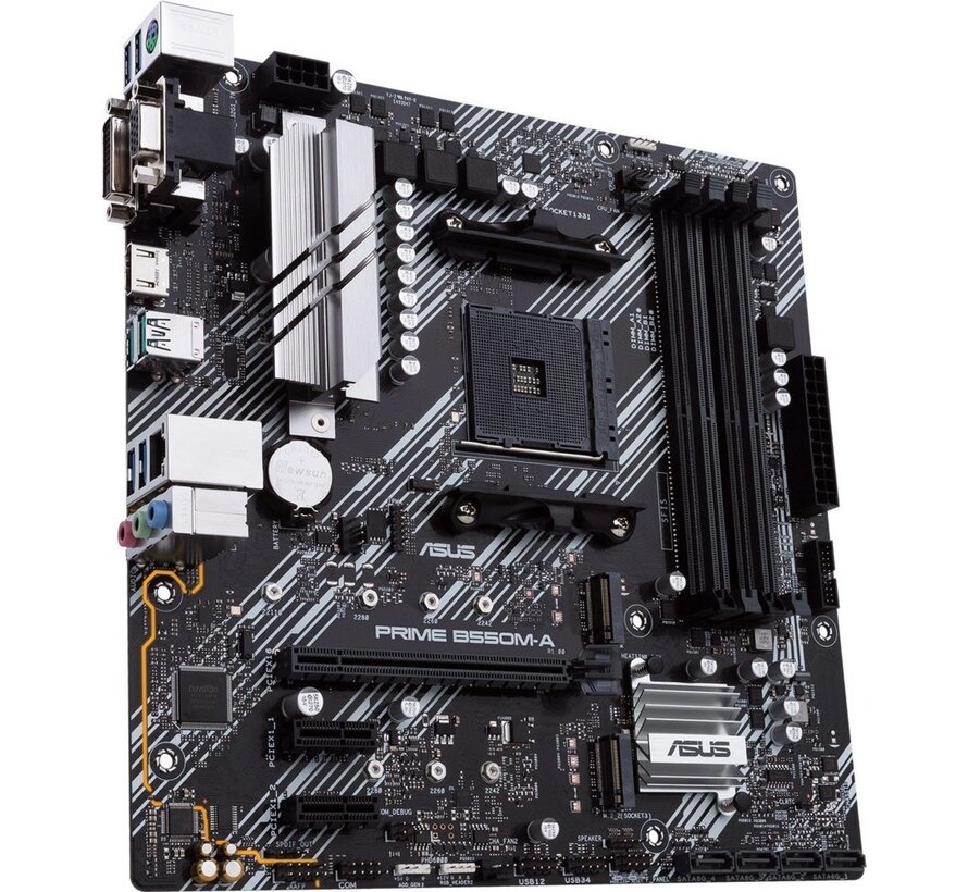 ASUS PRIME B550M-A | Socket AM4 | AMD B550 | 4xDDR4 | Micro-ATX | Moederbord