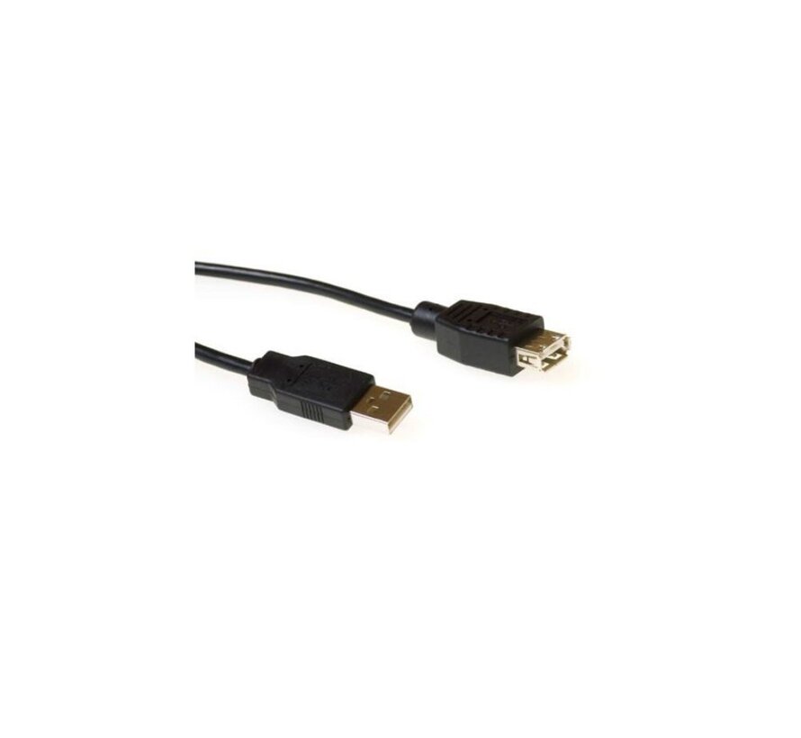 | USB 2.0 Verlengkabel | USB-A Male naar USB-A Female | Zwart