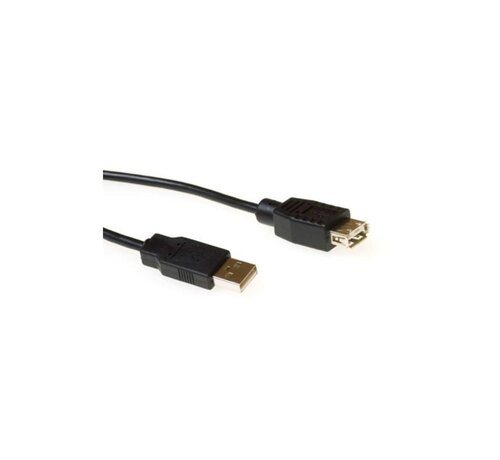 ACT USB 2.0 verlengkabel USB A male - USB A female zwart