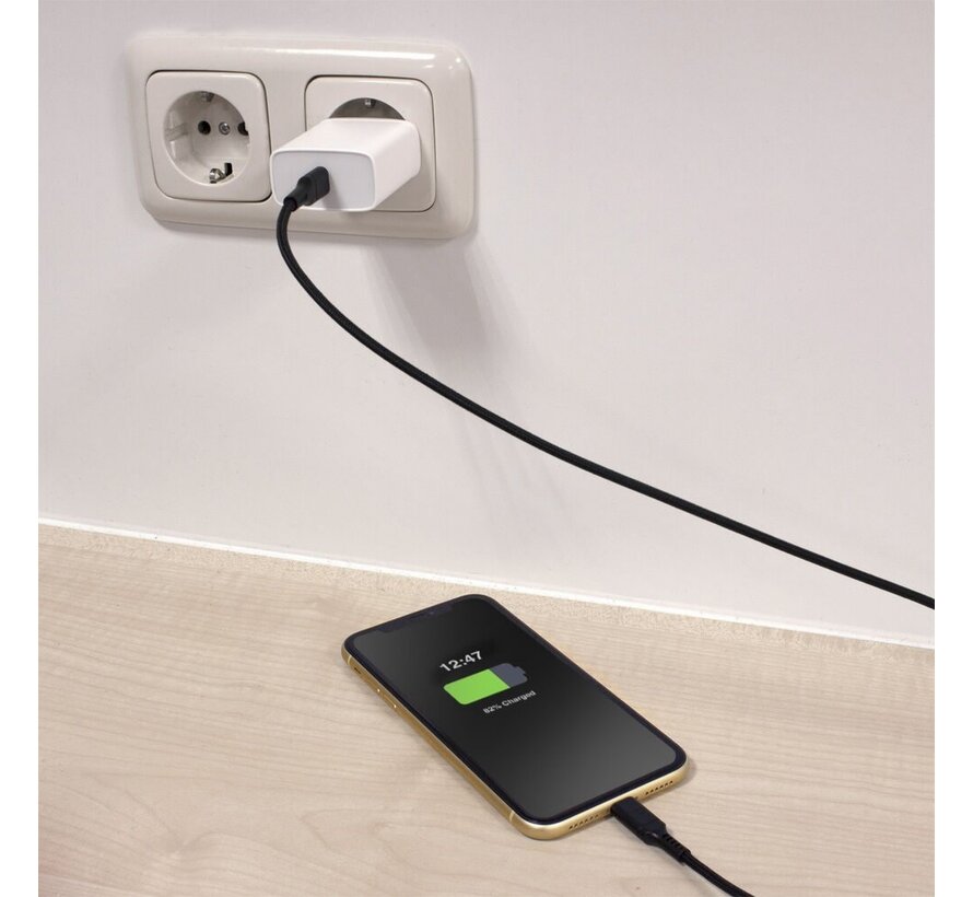 AC3095 Lightning-kabel 1 m Zwart