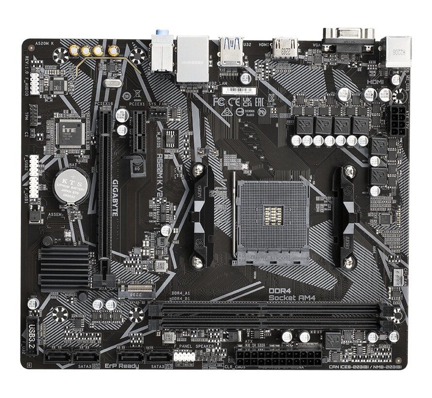 A520M K V2 moederbord AMD A520 Socket AM4 micro ATX