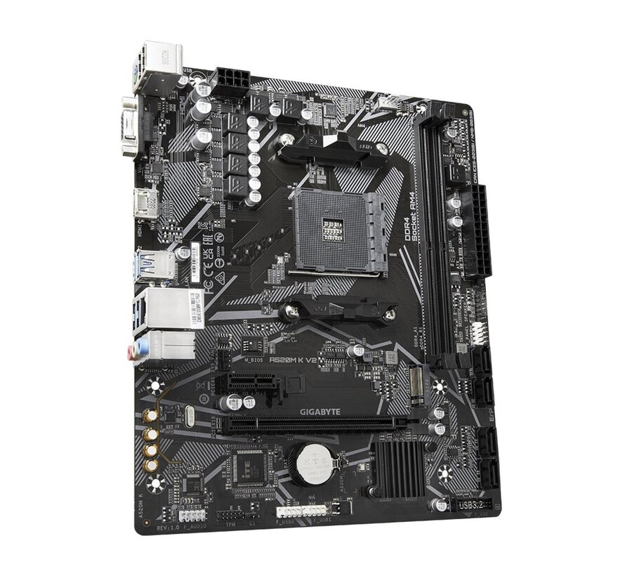 A520M K V2 moederbord AMD A520 Socket AM4 micro ATX