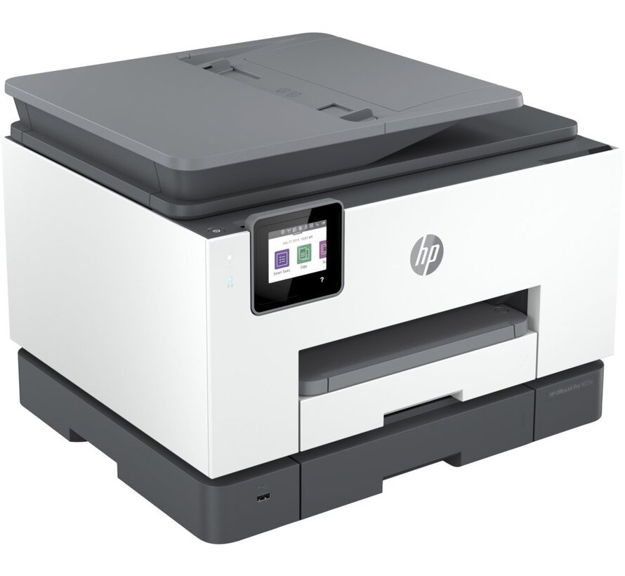 HP OfficeJet Pro 9022e All-in-One-printer, Printen, kopiëren, scannen, faxen, Automatische invoer voor 35 vellen; Printen via USB-poort aan voorzijde;