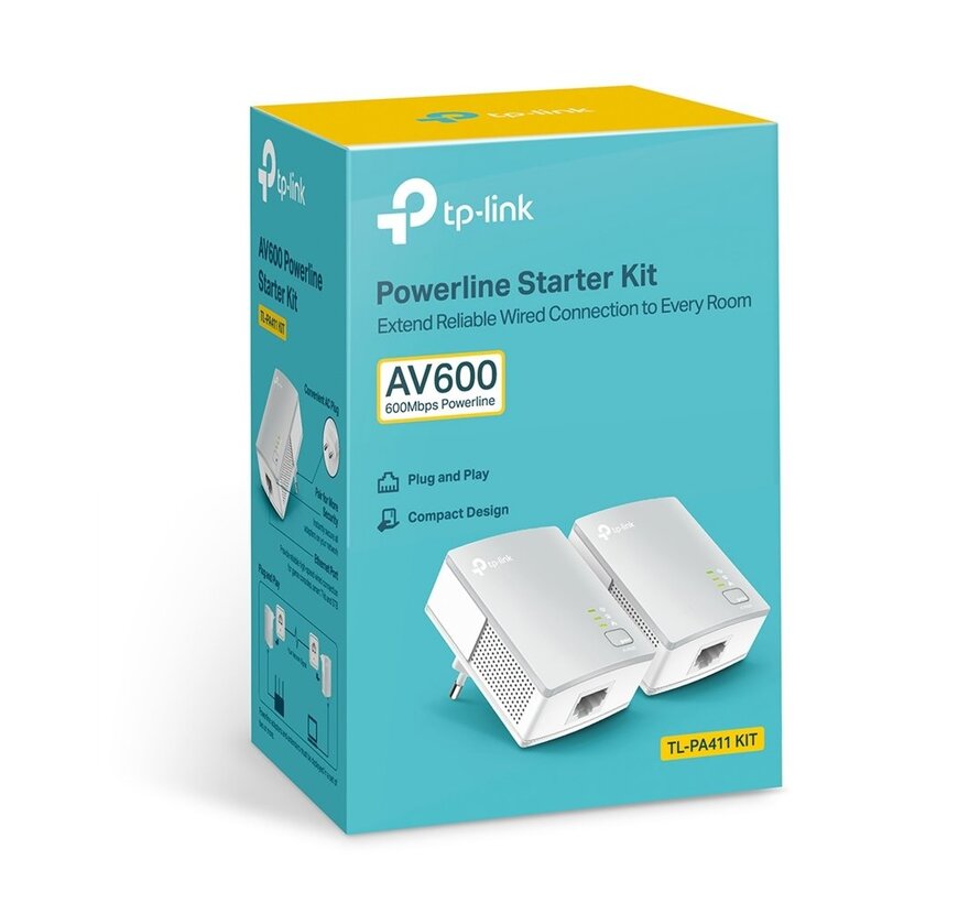 PA411KIT | Powerline Adapter Set | 500 Mbps | Fast Ethernet | Wit