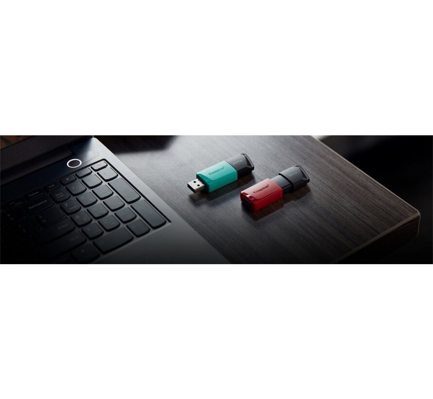DataTraveler Exodia M | 128GB USB-A 3.2 Flash Drive | Zwart/Rood